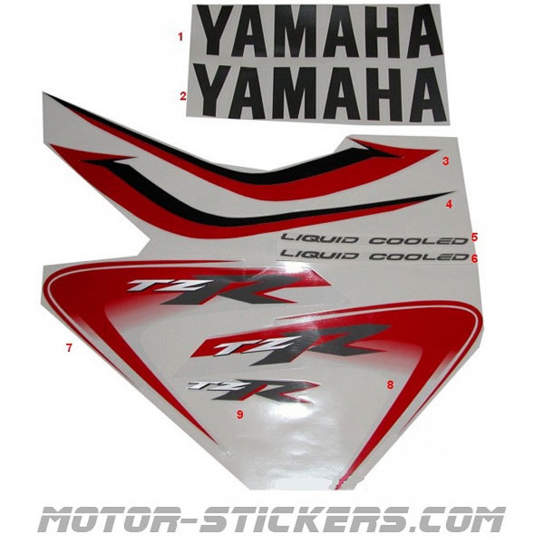 Yamaha TZR 50 2007 autocollants